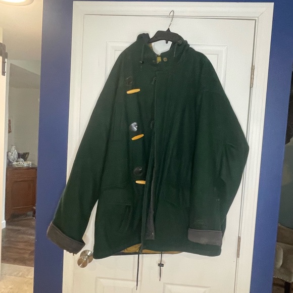 vintage Boat Works oversized green wool duffle coat with wooden toggles - XL - Picture 1 of 5